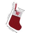 thumbnail image 2 of Christmas Gift Bag Red Knitted Wool Stocking with Embroidered Dog Paw and Snowflake Design 20 cm x 10 cm, 2 of 2