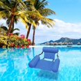 thumbnail image 4 of 2PCS Large Blue Swimming Pool Float Chair Portable Folding Swimming Ring Air Mattress Water Bed for Adults Children，Floating Chair Inflatable Rafts Lounger Bed for Adults and Kids, 4 of 8