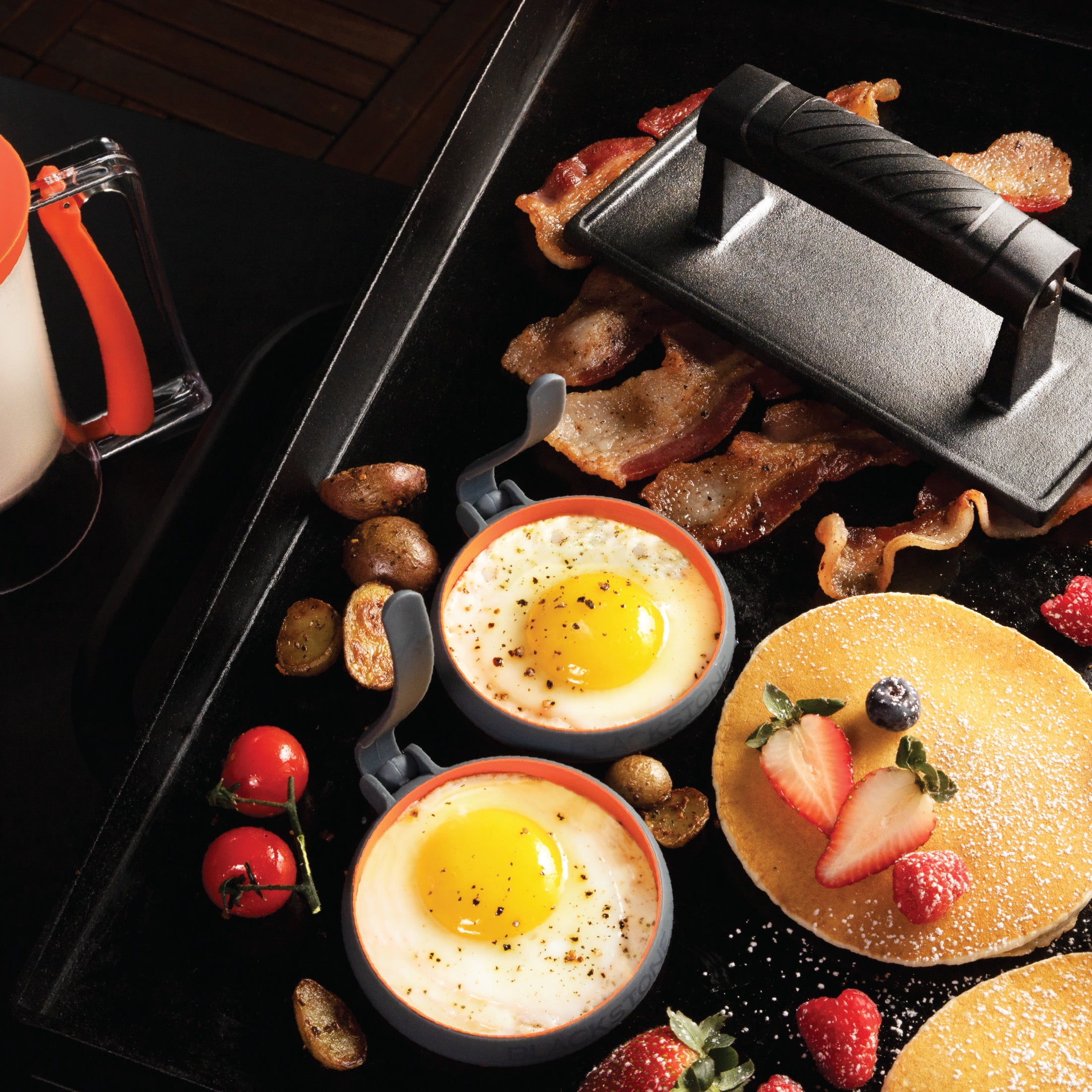 Kit de petit-déjeuner avec plaque chauffante professionnelle Blackstone, 4 pièces