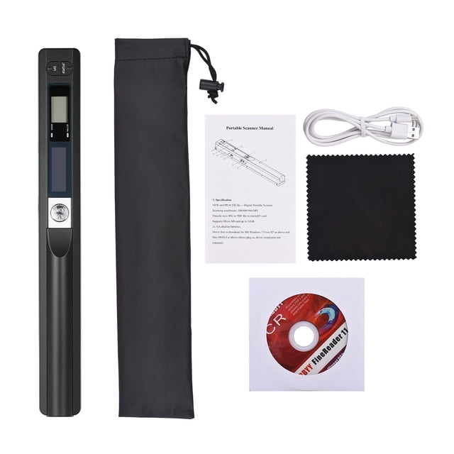 Portable Document Scanner, Mini Handheld Document Scanner, A4 Book Scanner JPG And PDF Format 300/600/900 DPI Type-c LCD Display ,Compatibility