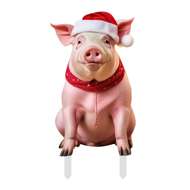 Christmas Christmas Garden Funny Animal Decorations Holiday Garden Funny Animal Decorations Christmas Welcome Sign Garden Funny Animal Card Decorations (F)