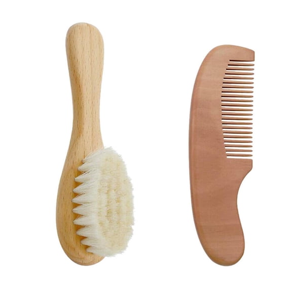 Baby Brushes for Hair Baby Wool Brush 2 Piece Set