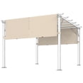 thumbnail image 1 of Outsunny 2 Pcs 18 x 4ft Pergola Shade, UV Protection Pergola Canopy, Khaki, 1 of 10