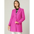 thumbnail image 3 of INSPIRE CHIC Manteau Long Classique pour Femme à Revers Cranté, Manches Longues, 3 of 7