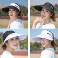 thumbnail image 4 of Outdoor Versatile Foldable Sun Hat Sun Protection And UV Protection Sun Hat With Adjustable Elastic Elastic Band White brim with black hat, 4 of 8