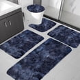 thumbnail image 4 of LSLJS Mixed Colors Bath Mats 5 Set Bathroom Rugs for 5PCS Toilet Mats Universal Soft Comfortable Water Absorption Non-Slip Thick Machine Washable Easy Dry Dark Color Home Accessories, 4 of 8