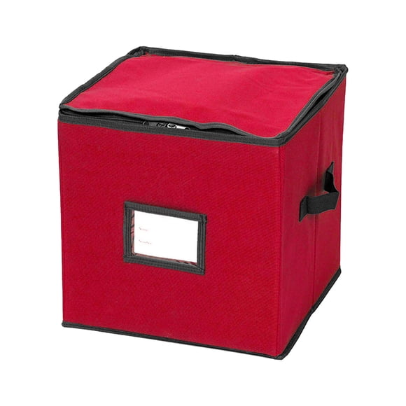 1PCS Boîte de Rangement pour Ornements de Noël avec Séparateurs, Boîte de Rangement pour Ornements de Noël Se Range pour Support Standard d'Ornements des Fêtes Contenants de Rangement de Noël