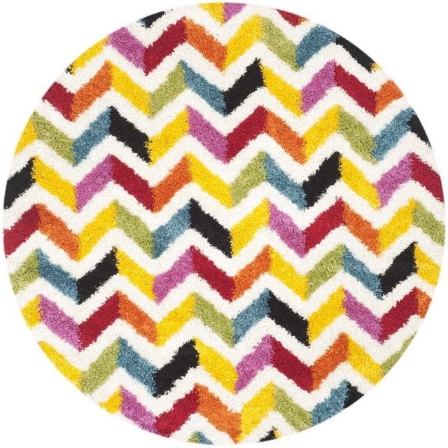Safavieh Safavieh Kids Shag Ivory Shag Rug - Round 6'7"