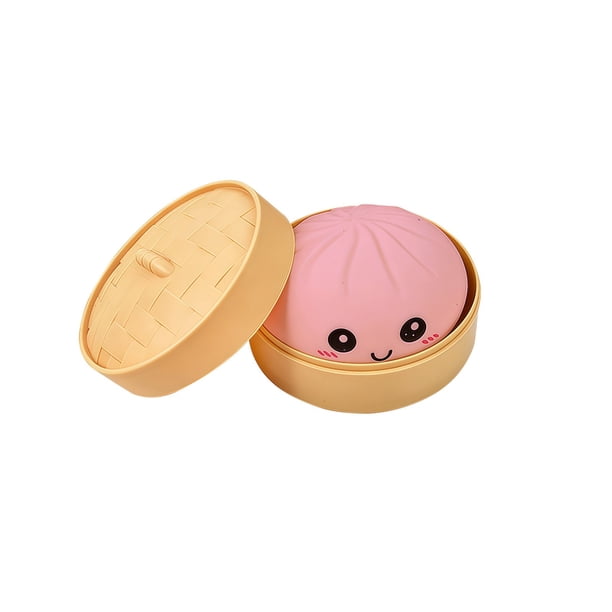 Dumpling Squishy Géant Mystère – Balle Anti-stress Pailletée Rose Rare – Jouet Sensoriel Avec Boîte Vapeur – Cadeau Décompression Pour Enfant, Ado, Adulte