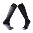 thumbnail image 1 of Mens Socks Adult Male Compression Stockings for Men plus Size Soft Elastic Knee Length Football Socks Men Thick Stockings Adult Non Clothes(Black,One Size), 1 of 4