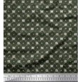 thumbnail image 1 of Soimoi Polyester Crepe Fabric Check & Geometric Fabric Prints by Yard 42 Inch Wide, 1 of 5