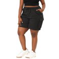 thumbnail image 1 of Unique Bargains Women's Plus Size Drawstring Elastic Waist Cargo Shorts, Above Knee, 1 of 7