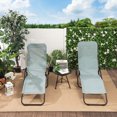 thumbnail image 3 of Costway 2 PCS Patio Folding Lounge Chair Rocker Zero Gravity Sun-Chair Recliner, 3 of 10