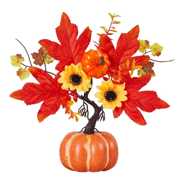 Modern Home Decor, Halloween Simulation Pumpkin Tree Decoration Autumns Thanksgiving Halloween Home Decorations Dining Table Living Room Flower Ornaments