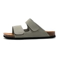 thumbnail image 1 of Mens Cork Sandals Suede Leather Slip on Outdoor Slippers with Adjustable Buckle, 1 of 12