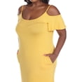 thumbnail image 2 of White Mark Women's Cold Shoulder Maxi Dress, 2 of 4