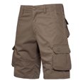 thumbnail image 1 of Sentmoon Mens Cargo Shorts High Waist Beach Shorts Loose Solid Color Button 2025 Summer Gym Shorts Multi Pocket Man Comfy for Sports Running Coffee 32, 1 of 5
