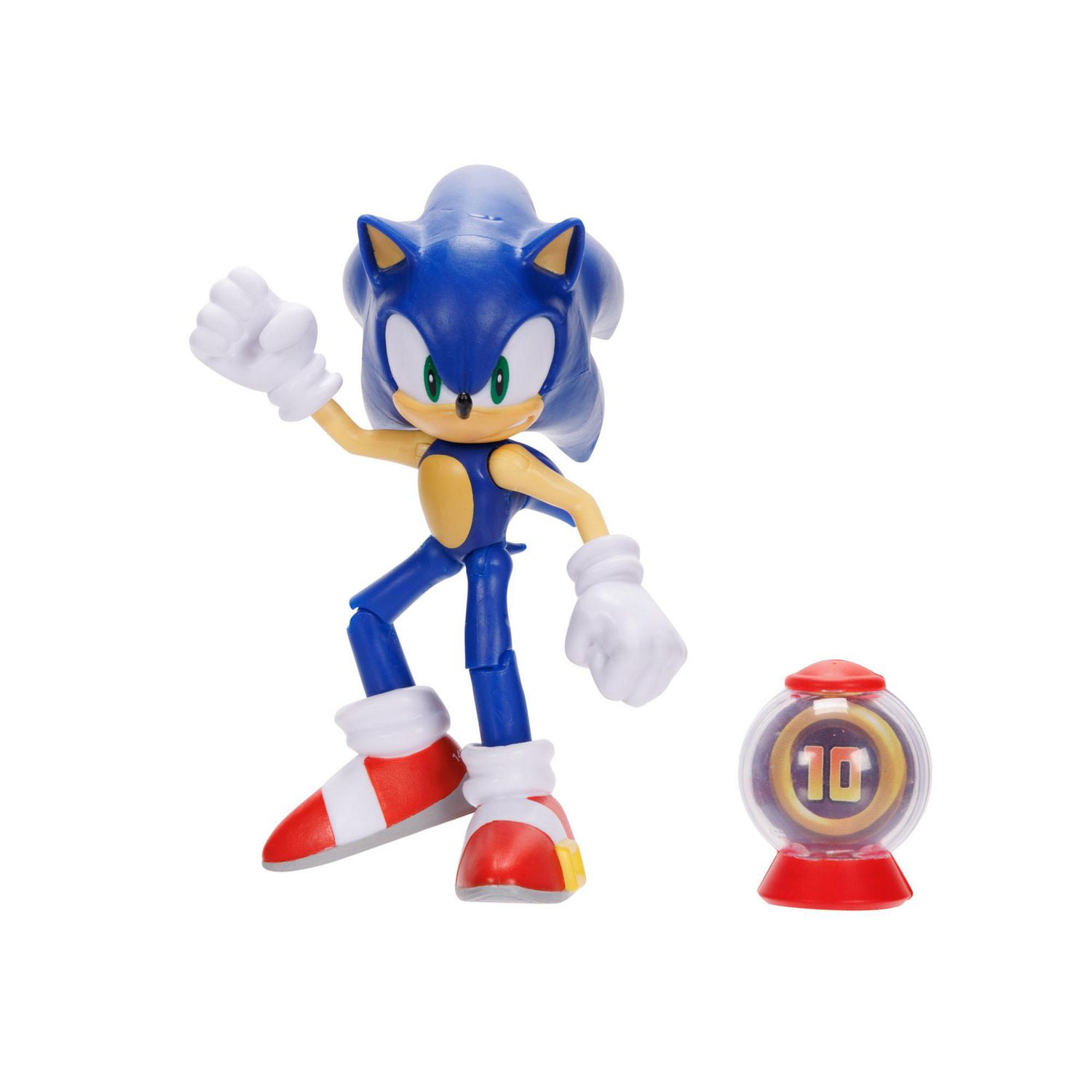 Figurine Sonic de 4 pouces – Sonic avec boite a objet super anneau