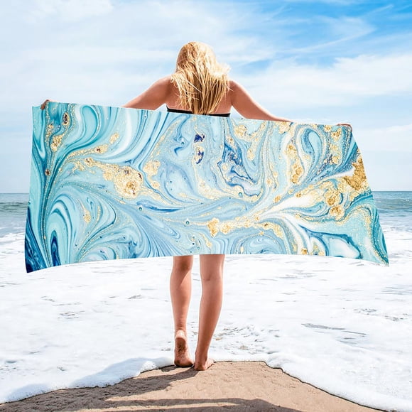 Yannianjz Large Rectangle Beach Towel, Oversized Quick Dry Bath Towel, Highly Absorbent Fiber Towel 75x150cm For Beach, Pool, Gym, Travel, Home