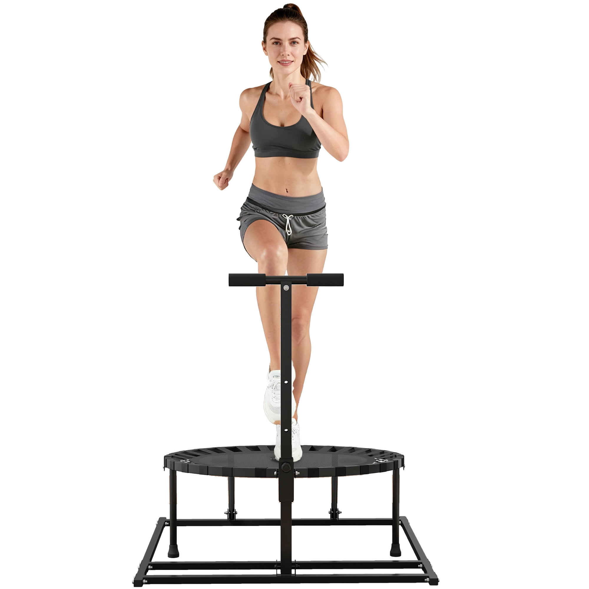 Soozier Trampoline de Rebond 2-en-1 pour Soccer avec 8 Angles Réglables