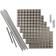 thumbnail image 1 of Fasade Miniquattro Vinyl Backsplash Kit 15 sq ft Brushed Nickel, 1 of 6