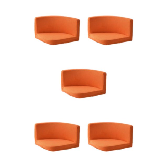 Maytalsory Soft And Durable Chair Cover Chairs With Style And Functionality Polyester Trilateral Chair Covers Multifunctional Orange 5Set
