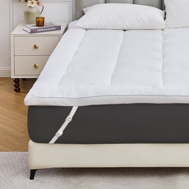 GOGREEN Surmatelas Extra Épais Format Grand Lit, Housse de Matelas Respirante Style Oreiller, Alternative au Duvet, Trop Rembourrée, Douce et Moelleuse, Protège-Lit avec Poche Profonde Élastique 8-16 Pouces