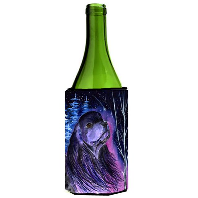 Carolines Treasures SS8385LITERK Starry Nuit Cocker Spaniel Bouteille de Vin Manche Hugger