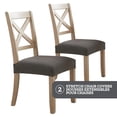 thumbnail image 1 of SmartFit Stretch Herringbone Dining Chair Covers: Set of 2, Charcoal Gray, 1 of 8
