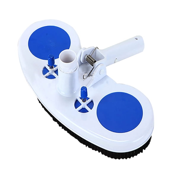 Universal Swimming Pool Vacuum Head with Large Side Brushes and Swivel Hose Connector for Efficient Pool Cleaning