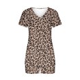 thumbnail image 4 of Birdeem Ensemble de Pyjama Confortable pour Femmes 2 Pcs Col en V Manches Courtes Ensemble de Sport, 4 of 4