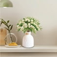 thumbnail image 3 of LSLJS Artificial Flowers Simulated Wedding Flowers Lofty Consort's Tea Buds Silk Flower Decorations Reusable Bouquet for Home Party Office Wedding Reunite Reception Table Decoration Artificial Flowers, 3 of 5