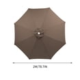 thumbnail image 2 of Large Outdoor Patio Umbrella 78.7 Inches 8 Ribs Market Table Umbrella,190T Heavy-Duty Rainproof UV Resistant Pool Umbrella,Umbrella Replacement Top Cover Replacement Canopy (Frame Not Included), 2 of 6