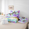 thumbnail image 4 of Gold Marble Bed in a Bag King Size Comforter Set 7 Pieces Purple Butterfly Bedding Sets,Cyan Marbling Sheet Set Abstract Ombre Ink Fluid Art Bed Set,Rustic Animal Dreamy Butterflies Room Decor, 4 of 5