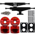 thumbnail image 1 of Camions/roues/roulements de LONGBOARD Noir 7.0 + BIGFOOT 76 mm CRUISERS Rouge, 1 of 5