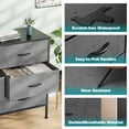 thumbnail image 3 of EDX Commode à 6 Tiroirs pour Chambre, Tour d'Organisation de Rangement en Tissu, Armoire, Gris, 3 of 7