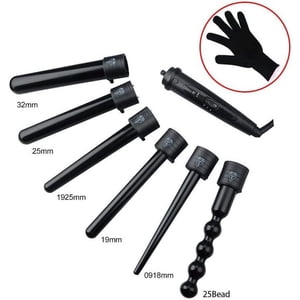 6-in-1 Curling Iron Professional Curling Wand Set Chauffer instantanément les cheveux Curler 6 Barres de céramique interchangeables Choix optimal