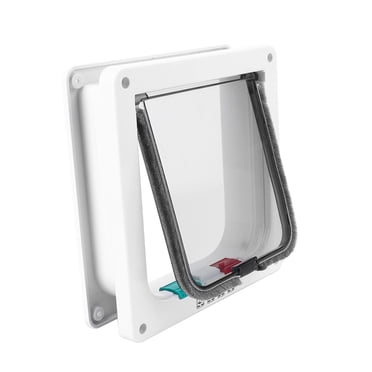 Petite Porte pour Chien, Clapet pour Chat à 4 Salaires, Soins pour Animaux, Porte Intelligente pour Chat, Porte Verrouillable pour Animal 19,2 X 20 X 5,5 cm, Barrière pour Chien pour Chat Animal