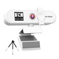 thumbnail image 3 of kurtrusly Computer Webcam USB Online Meeting PC Camera with Microphone Wired External Web Cam Camcorder for Office Live Streaming White 2K, 3 of 6