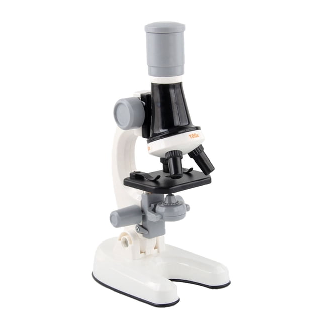 Kit de Science Microscope pour Enfants, Ensemble de Jouets Microscope pour Enfants Cultiver l'Observation Ajuster l'Angle d'Observation Lumière LED Main Roue pour Jouer à la Maison