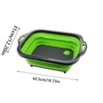 thumbnail image 2 of Multifunctional Kitchen Drain Rack And Foldable Cutting Board Portable Dish Drying Storage Organizer For Fruits Vegetables Dishes, 2 of 6