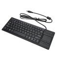 thumbnail image 1 of Wired Touch Keyboard, USB Connection Supports Basic Gestures Computer Keyboard  Plug and Play Ultra Thin ABS  for Marine for Food Service, 1 of 7