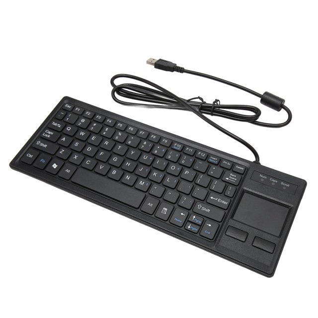 Wired Touch Keyboard, USB Connection Supports Basic Gestures Computer Keyboard Plug and Play Ultra Thin ABS for Marine for Food Service