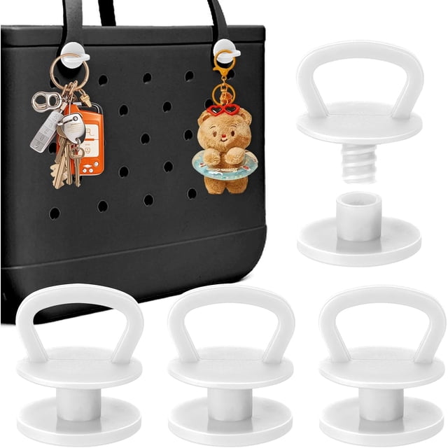 4Pcs Reuseable Replacement Buttons for Bogg Bag Strap, Rivets Compatible with Bogg Bag Handles Add Hook Function