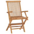 thumbnail image 4 of vidaXL Garden Chairs with Red Cushions 8 pcs Solid Teak Wood, 4 of 12