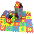 thumbnail image 1 of BotaniNest Mousse Éducative 36 Pcs Jouet Cadeau Maths Alphabet Chiffres Casse-Tête Maison, 1 of 5