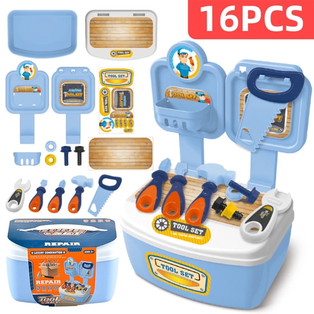 VEVOR Établi à Outils Enfants – 181 Pièces Avec Perceuse Électrique Réaliste – Jouet De Bricolage Dès 3 Ans – Cadeau Anniversaire Ou Vacances