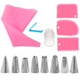 thumbnail image 3 of 14 Piece Kit – Stainless Icing Nozzle Tips & Piping Bags Set For Baking Cupcake Cookie – Decorating Tools, 3 of 9