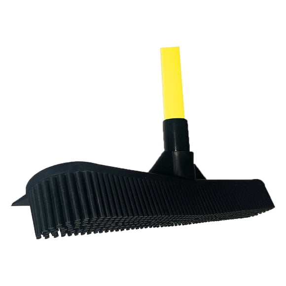 Wonder Balai en Caoutchouc Outil pour Enlever les Poils d'Animaux avec Raclette, Balai Poussoir Doux pour Tapis Moelleux, Plancher de Bois Franc, Carreaux, Fenêtre et Bien Plus