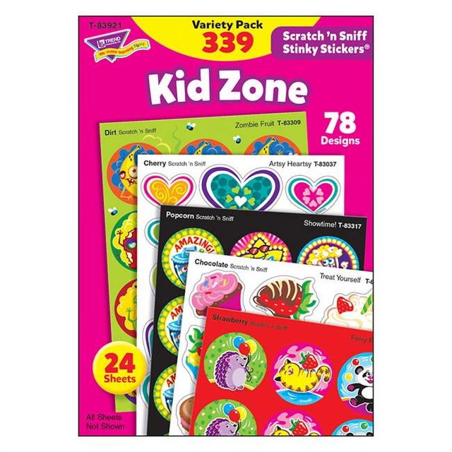 Trend Entreprises T-83921-2 Kid Zone Puant Autocollants - Pack de 2